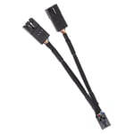 Fan Hub Splitter Adapter Cable 4Pin Female to Dual 4Pin Male for Corsair RGB