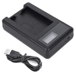 Yctze Camera Battery Charger, E12 Portable Single Camera Battery LCD Charging Display USB Intelligent Desktop Chargers