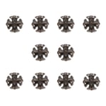 Hemobllo 10pcs Cross Jeans Button Rivets Studs Metal Tack Buttons Spike Skull Ghost Shoes Rivets for Fabric Leather Hat Bag Coat Decoration