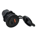 1852 uppoasennettava USB-pistorasia IP65 12/24V USB A & C