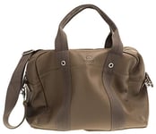 Noomi Travel Bag in Genuine Leather Duffel Bag, 40 cm, Stone