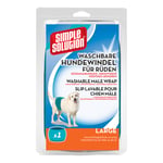 Simple Solution tvättbart skvättskydd för hanhundar - Stl. L, 1 st