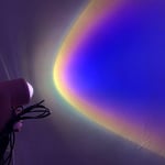 XCUGK Sunset Projection LED Light Rainbow Projection Lamp Romantic Visual LED Light Network Red Light with USB Modern Floor Stand Night Light Living Room Bedroom Decor,B