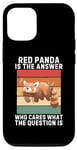 Coque pour iPhone 14 Pro Panda rouge rétro est la réponse qui se soucie de ce que la question est