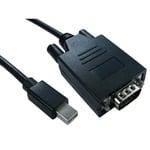 3m Mini DisplayPort / to VGA SVGA Cable Lead Monitor Mac Adapter DP
