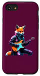 Coque pour iPhone SE (2020) / 7 / 8 Renard jouant de la guitare Rock Musicien Band Guitariste Amoureux de musique