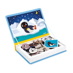 Janod J02599 POLAR ANIMALS Magnéti'Book Arctic Animals-30-Magnet Educational Game with 10 Model Cards-Children’s FSC Cardboard Toy-Develops Fine Motor Skills & Imagination-3 Years +, Multicolor