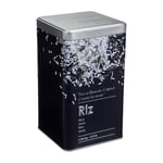 Boite alimentaire - Relief II - riz - 10.8 x 10.8 x 18.4 cm - Fer et étain - Noir