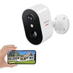 DEKCO Security Camera Outdoor Battery Operated, Wireless CCTV Camera for Home