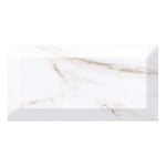 EUROSTONE Flis Metro Carrara Blank Med Fasede Kanter 10X20Cm 0,5M²