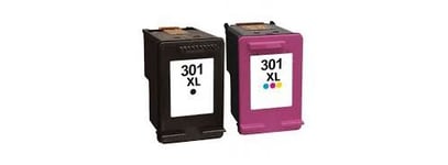 Pack 2 cartouches d'encre compatible pour imprimante HP Envy 5530 - N° 301 XL Noir et Couleur Grande Capacité