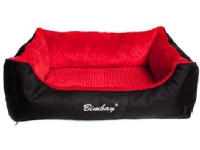 Bimbay Minky sofatrekk str 4 - 125x90cm svart-rød