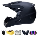 ZHUOYU Motocross Helmet,Downhill Enduro Helmet Full Face Helmet,Adult Motocross Helmet,Motorcycle Cross Helmet,Youth Children Offroad Helmet,MTB Helmet,ATV Helmet,DOT Certification (L (56-57 cm))