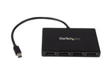 StarTech.com 4 Port Mini DisplayPort MST Hub - 4K 30Hz - Mini DP to DisplayPort Splitter for Multiple Monitors - mDP to DP (MSTMDP124DP) - videosplitter - 4 porte