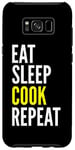 Coque pour Galaxy S8+ Eat Sleep Cook Repeat - Chef Funny