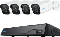 Reolink | Super Hd-Övervakningskamerasystem | Nvs8-5Mb4 | Bullet | 5/4 Mp | F=4,0 Mm Fast  F=2,0 | Power Over Ethernet (Poe) | Ip67 | H.265 | Micro Sd, Max. 256 Gb