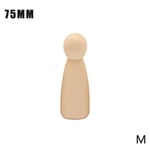 Peg Dolls Unfinished Chips-ready Paint Stain Waldorf Wood Toy M 75mm Girl