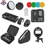 UK Godox 2.4 TTL HSS AD200 Flash+X2T-S Trigger+S-Type Bracket 60*60 softbox Kit