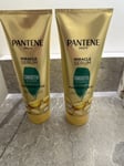 2 x 220ml Pantene PRO-V Smooth & Sleek Miracle Serum Hair Conditioner