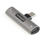 StarTech.com Adaptateur USB-C Audio & Chargeur - Convertisseur Audio Port USB-C Casque/Écouteurs - 60W USB Type-C Power Delivery Pass-Through - Smartphone/Tablette/Portable (CDP2CAPDM)