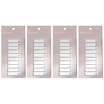 4-pack 800 st självhäftande indexflikar, transparenta