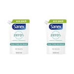 SANEX - Gel douche Hydratant Zéro% - Tous Types de Peau - Eco-Recharge Gel Douche - 500 ml (Lot de 2)