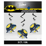 Unique Party 77520 - Décorations de Tourbillon Suspendues - Batman - Paquet de 3