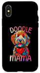 Coque pour iPhone X/XS Goldendoodle Lovers Heart Pop Art pour femme