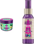 Aussie SOS- HAIR MASK + Heat Protection Leave in CONDITIONER SPRAY: for Dry Dama