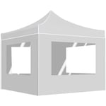 Tente de réception pliable avec parois Aluminium 3x3 m Blanc Vidaxl Blanc