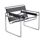 Knoll - Wassily Lounge Chair, Black Cowhide - Fåtöljer - Marcel Breuer - Svart - Läder/Metall