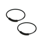 2-pack Svart Fake Piercing Öron Läpp Näsring Septum Läppring svart