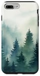 iPhone 7 Plus/8 Plus Watercolor Forest Green Pine Trees Nature Case