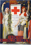 W58 Vintage WWI Red Cross Christmas Roll Call World War 1 Recruitment Poster WW1 Re-Print - A2+ (610 x 432mm) 24" x 17"