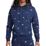 Nike FB7434-410 M NK Club+ BB PO Hoodie AOP Sweatshirt Homme Midnight Navy/Ashen Slate Taille 2XL