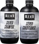 BLEACH LONDON Silver Shampoo 250 Ml and Silver Conditioner 250 Ml - High Pigment