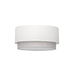Abat-jour suspendu de 50 cm de diamètre, 48 cm de profondeur, 23 cm de hauteur, diffuseur inclus, idéal pour un éclairage décoratif et des ambiances modernes.