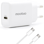 Moobio Väggladdare 25W + USB-C-kabel - laddpaket