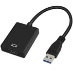 Câble adaptateur USB 3.0 vers HDMI 1080P Full HD vidéo et audio adaptateur graphique multi-écrans pour ordinateur portable-proj A282