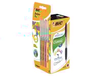 Kulspetspenna Bic Atlantis, Svart - 12 St + 1 St Tipp-Ex + 1 St Refill