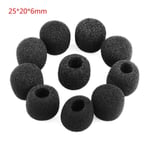 10 st headset ersättningsöverdrag gåshals svamp skum mikrofon vindruta skydd 5 storlekar DB 25*20*6mm