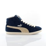 Puma Glyde Mid Blue Suede Leather Mens Trainers 355073 08