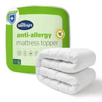 Silentnight Anti-Allergy King Mattress Topper - Thick Deep Mattress Pad Protecting Against Allergies and Dust Mites - Hypoallergenic and Machine Washable - King Bed, White