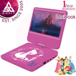 Lexibook Disney Princess Portable DVD Player with Car Adaptor & Remote│7" Screen
