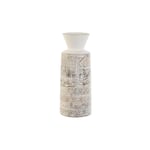 Vase Home ESPRIT Hvid Natur Mangotræ Kolonistil 15 x 15 x 22,5 cm