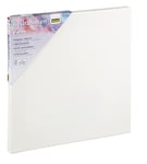 Idena 60031 - Cadre tendeur avec toile 100% coton, grammage 380 g/m², pour peinture à l'huile et acrylique, environ 30 x 30 cm grand format, blanc