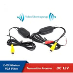 12V Wireless Transmitter  for Dash Cam GPS Car Rear View DVD Monitor Screen