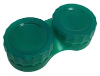 Chunky Flat Jade Green Contact Lens Storage Soaking Case - L+R Marked - UK Made
