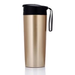 MAGIC SUCTION MUG Classic No Knock Spill Travel Coffee Cup for All Mighty Hikes (Gold)