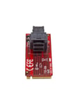 U.2 (SFF-8643) to M.2 PCI Express 3.0 x4 Host Adapter Card for 2.5" U.2 NVMe SSD - interfaceadapter - SAS - M.2 Card